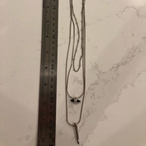 Layered silver necklace